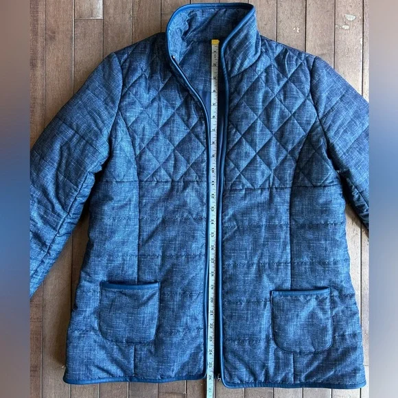 Women's Blue Quilted Lightweight Spring Jacket Size Small - Picture 2 of 10